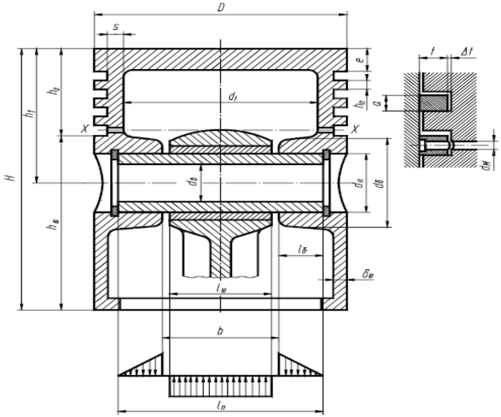 Piston cross-section diagram